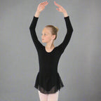 Danzcue Child Long Sleeve Dressed leotard - Black
