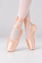 Women's Satin Pointe Shoes with Ribbon Ties