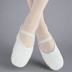Danzcue Adult Full Sole Leather Ballet Slipper - White