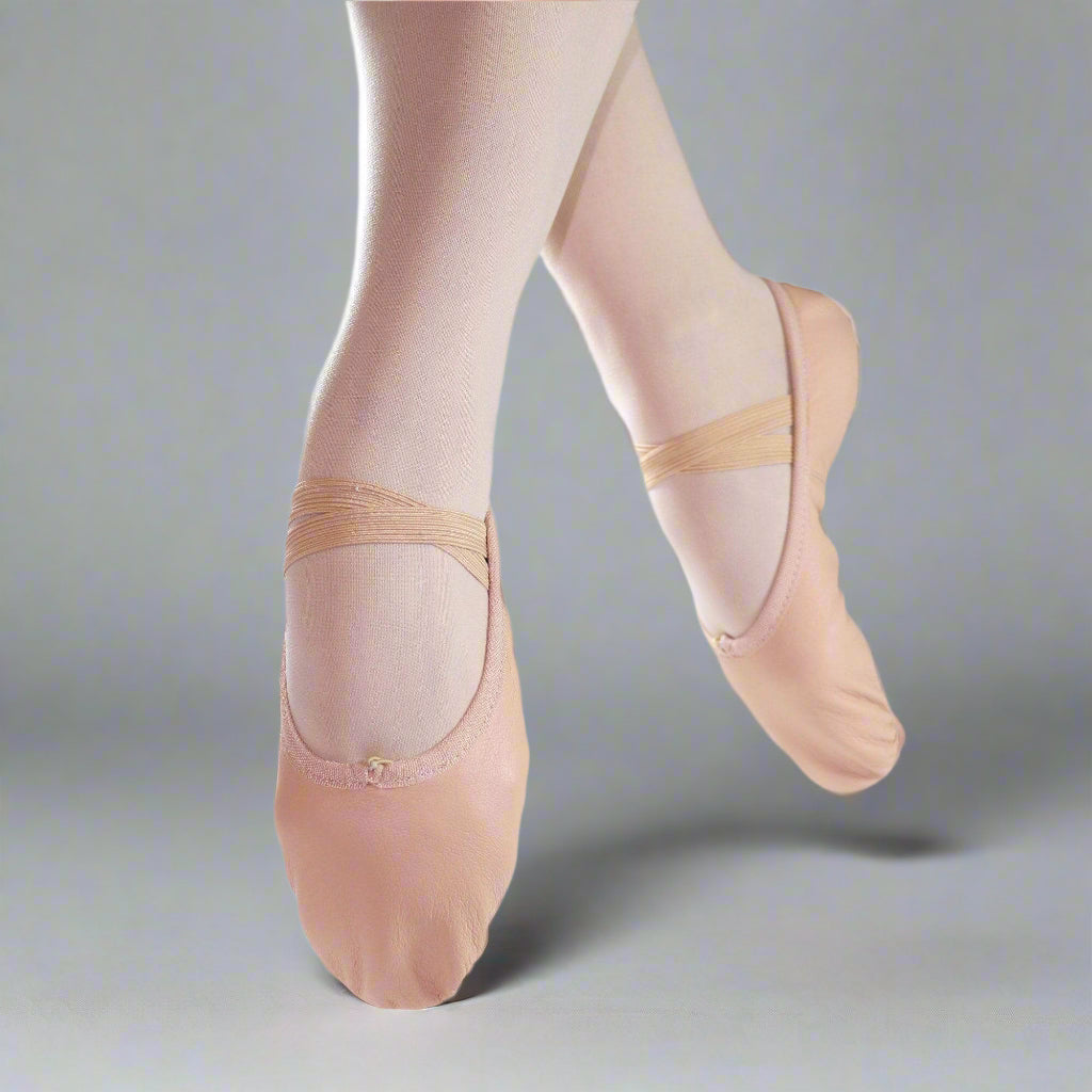 Danzcue Adult Split Sole Leather Ballet Slipper - Pink
