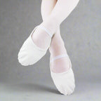 Danzcue Adult Full Sole Canvas Ballet Slipper - White