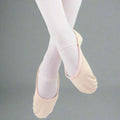 Danzcue Adult Full Sole Canvas Ballet Slipper - Pink