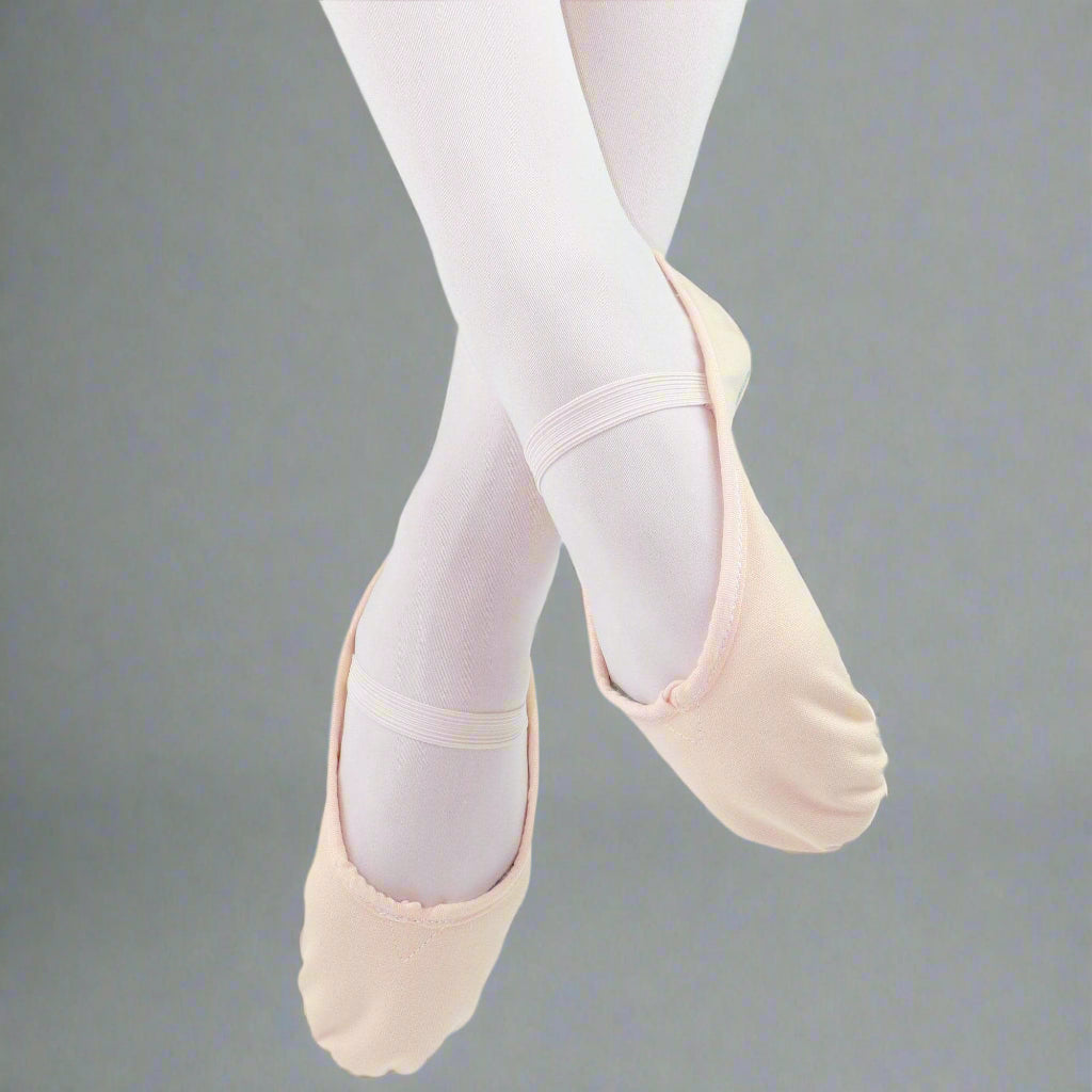 Danzcue Adult Full Sole Canvas Ballet Slipper - Pink