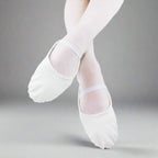 Danzcue Child Full Sole Canvas Ballet Slipper - White