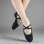 Danzcue Child Split Sole Canvas Ballet Slipper - Black