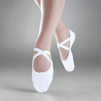 Danzcue Child Split Sole Canvas Ballet Slipper - White