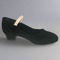 Danzcue Adult Canvas Elastic Strap Character Teacher Shoes - Black