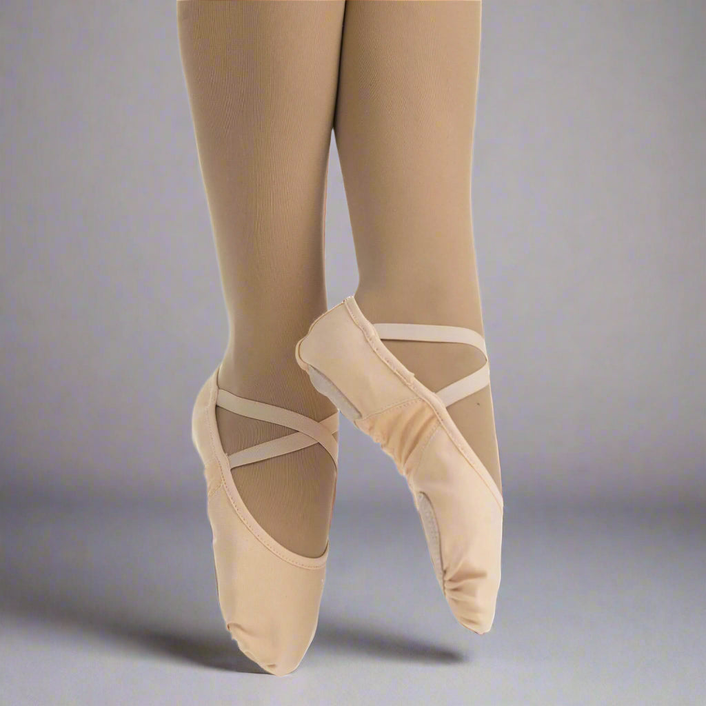 Danzcue Adult Canvas Stretch Ballet Slipper