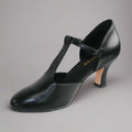 Danzcue Adult 2.5" Heel Footlight T-Strap Character Shoes - Black