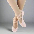Danzcue Stretch Canvas Split Sole Ballet Slipper - Pink