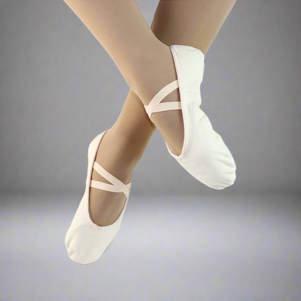 Danzcue Ballet Slipper Women's Canvas Split Sole Ballet Shoes - Ballet Pink