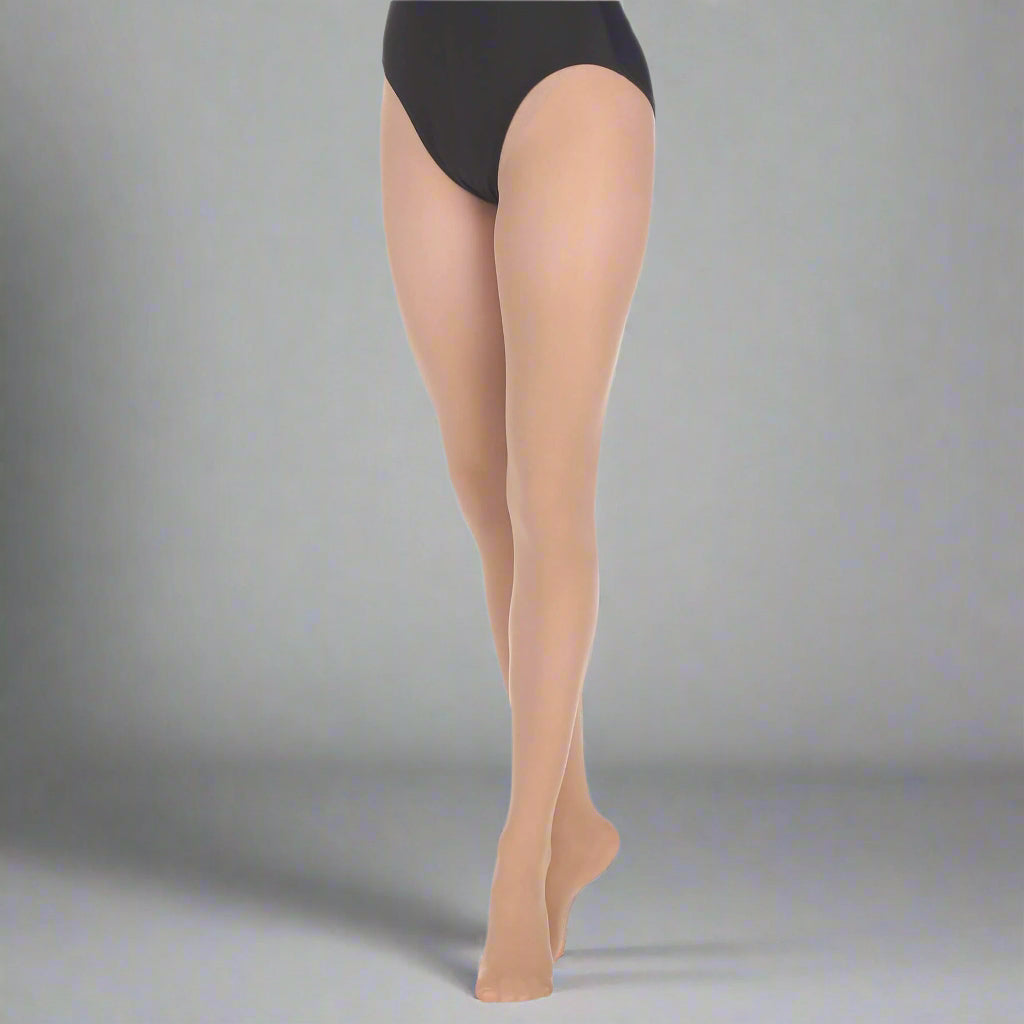 Danzcue Women's Ultrasoft Stretch Convertible Tights - Light Suntan
