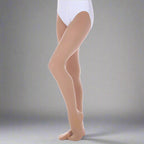 Danzcue Girls' Ultrasoft Stretch Convertible Tights - Light Suntan