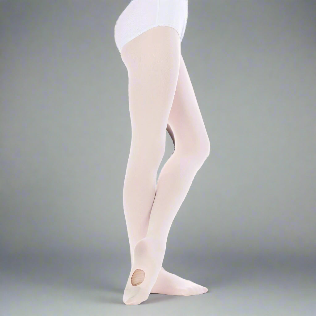 Danzcue Girls' Ultrasoft Stretch Convertible Tights