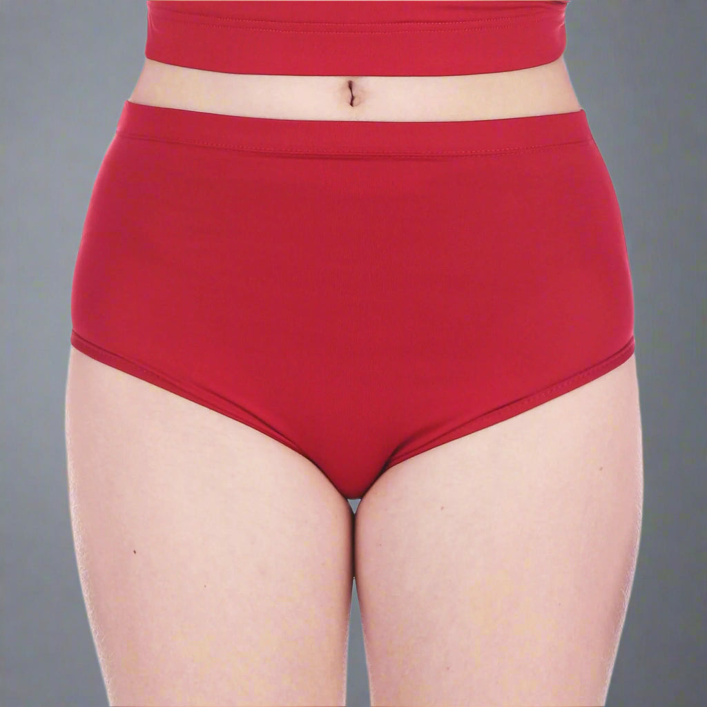 Danzcue Women's Turtleneck Sportswear Cheer Brief - Scarlet