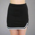 Danzcue Adult Double V A-Line Cheerleaders Uniform Skirt - Black/White