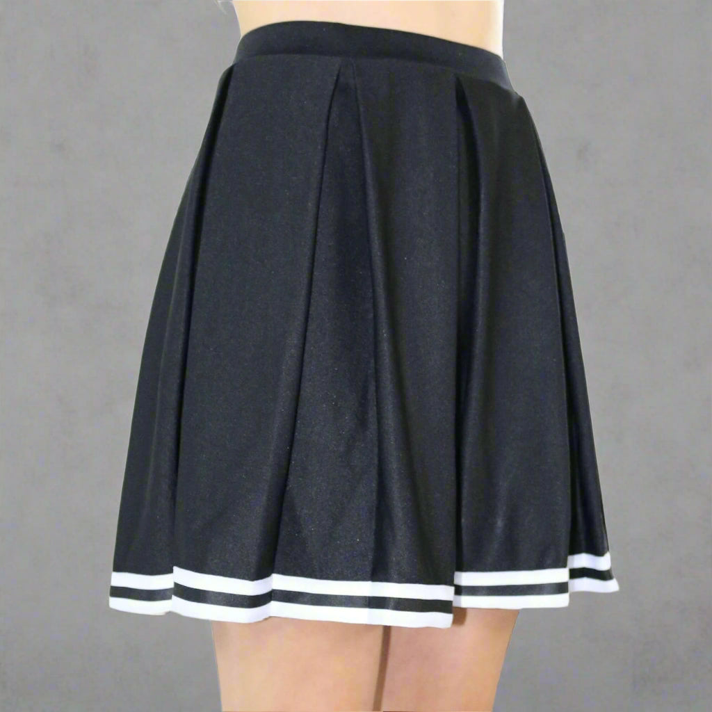 Danzcue Child Knit Pleat Cheerleading Skirt - Black/White