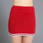 Danzcue Adult A-Line Cheerleaders Uniform Skirt - Scarlet/White