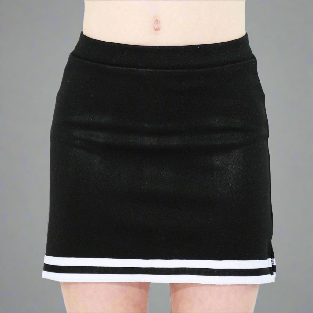 Danzcue Child A-Line Cheerleading Skirt - Black/White