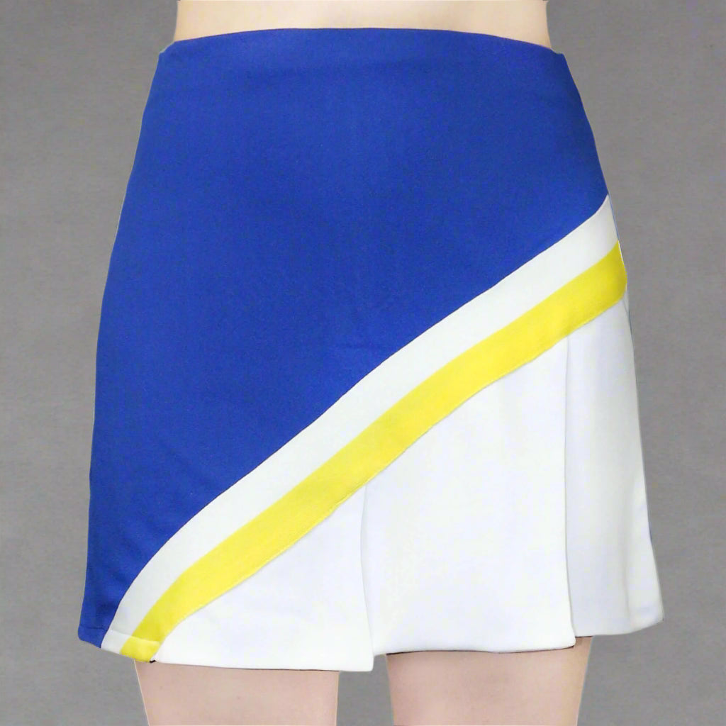 Danzcue Child A-Line Cheerleading Knit Pleat Skirt - Royal/White