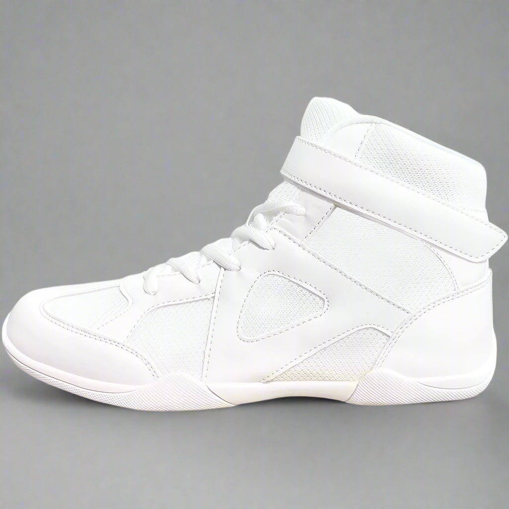 Danzcue Mid Top White Cheer Shoes
