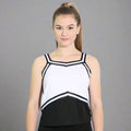 Danzcue Adult Sweetheart Cheerleaders Uniform Shell Top - Black/White