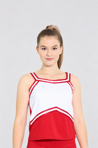 Women's Chevron Stripe Sleeveless Cheerleading Top