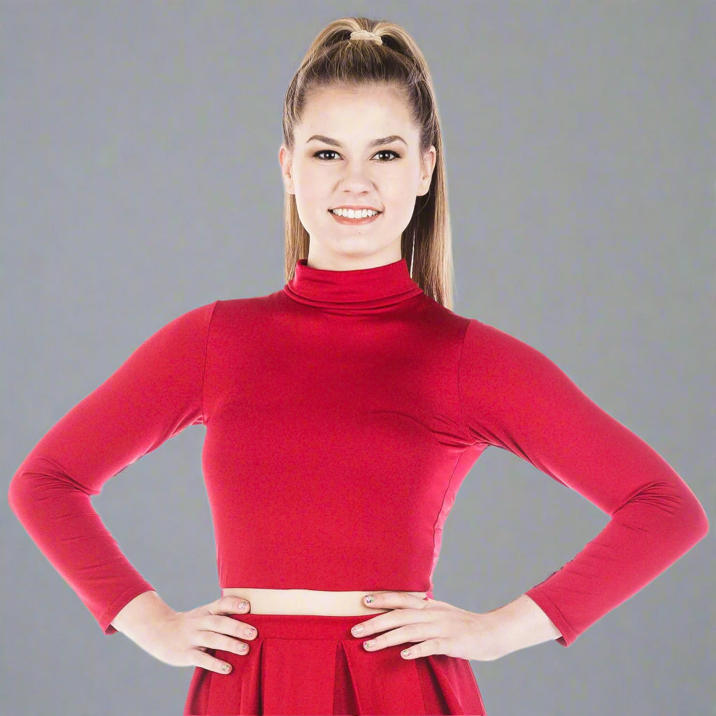 Danzcue Womens' Basic Bodyliner Top - Scarlet