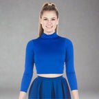 Danzcue Girls' Basic Bodyliner Top - Royal