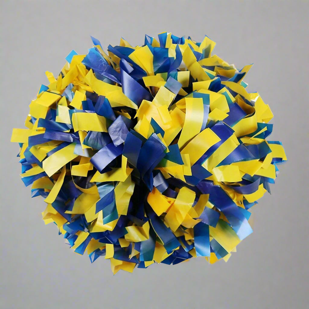 Danzcue 2 of Royal/Gold Plastic Mix Cheerleading Pom
