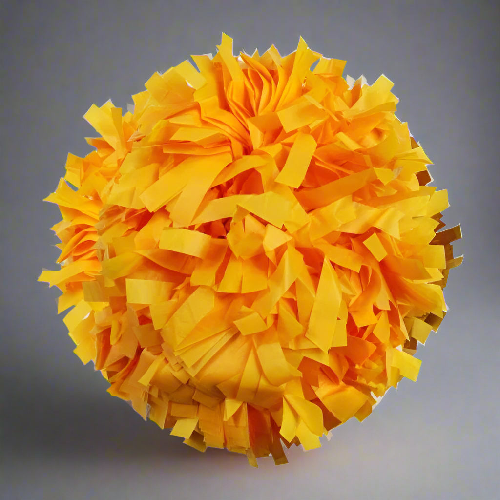 Danzcue 1 Pair 6" Baton Handle Two Colors Plastic Cheerleading Pom Pom