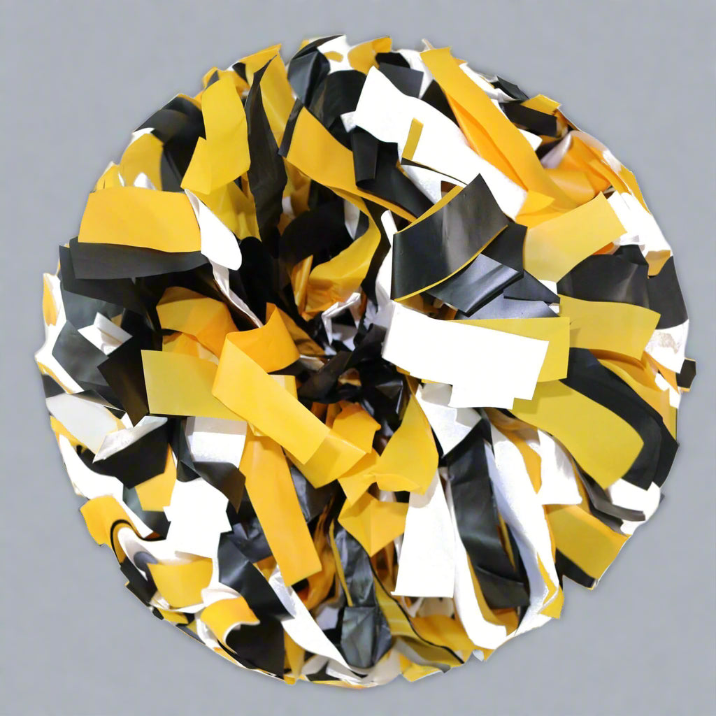 Tri-Color Plastic Cheer Hand Pom Pom