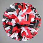 Danzcue1 Pair 6" Baton Handle Three Colors Plastic Cheerleading Pom Pom