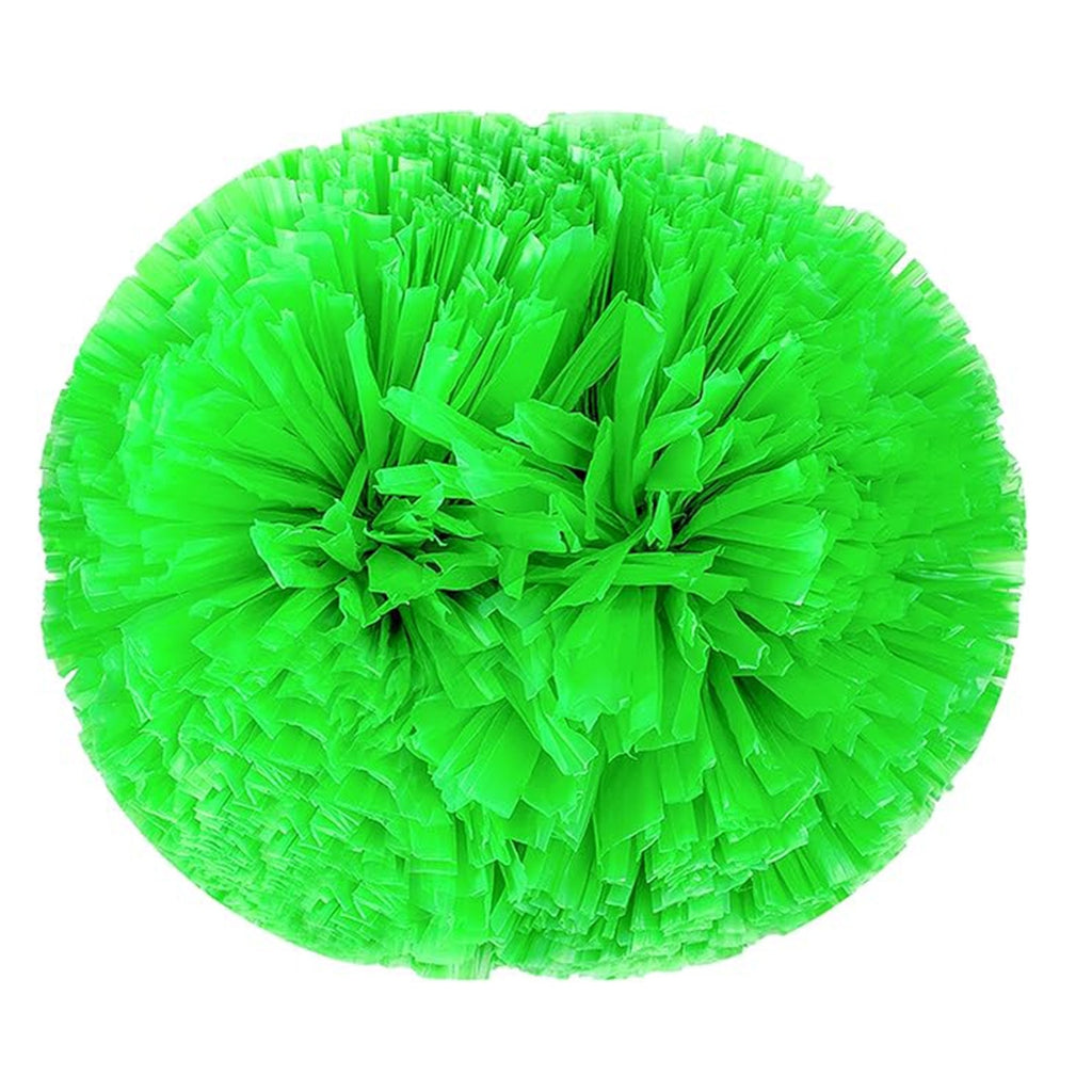 Danzcue 2PCS 14 Inch Plastic Cheerleading Pom Poms with Baton Handle - Green