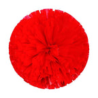 Danzcue 2PCS 14 Inch Plastic Cheerleading Pom Poms with Baton Handle - Red