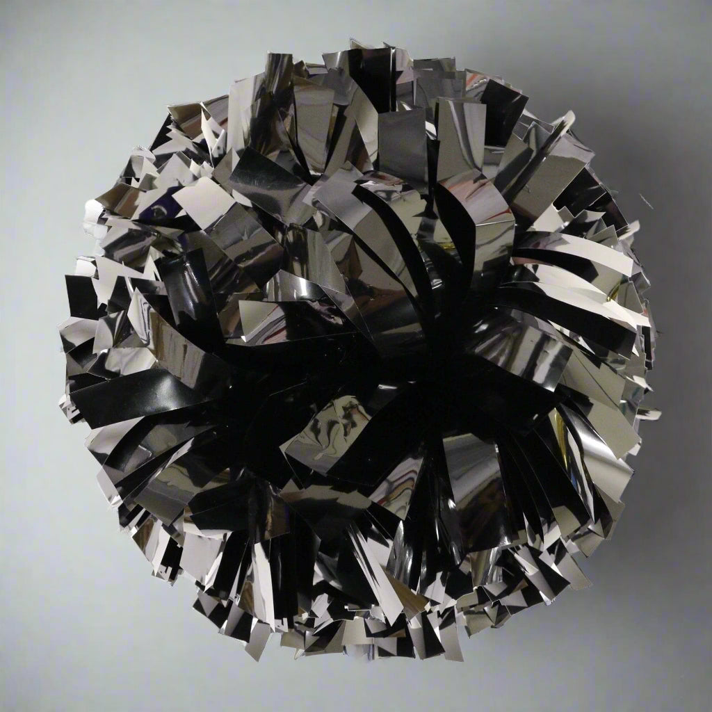 Danzcue Black Metallic Poms - One Pair
