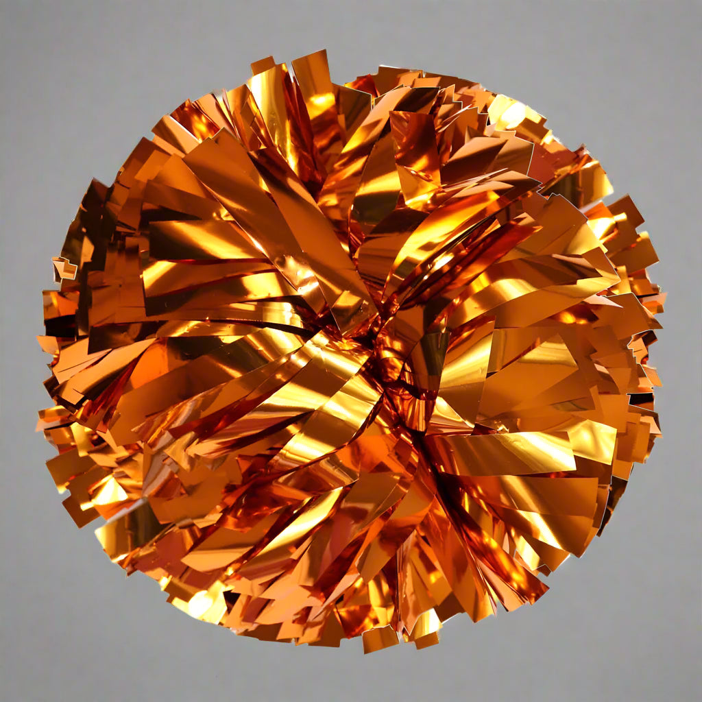 Danzcue Orange Metallic Poms - One Pair