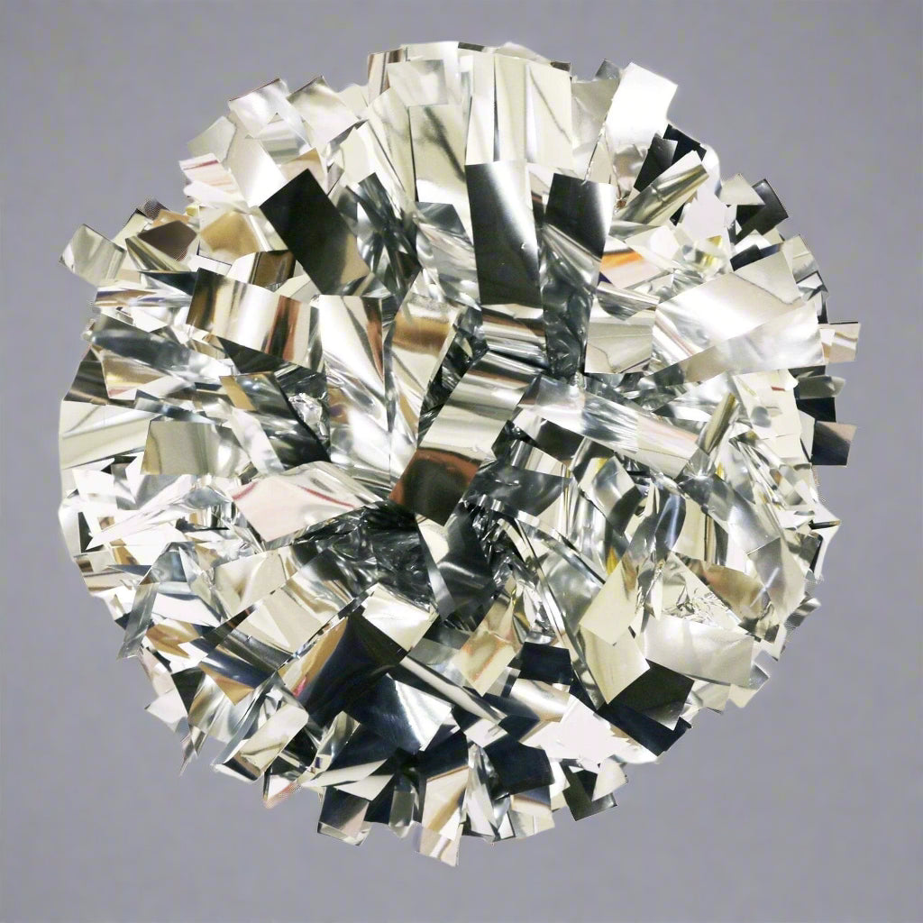 Danzcue Silver Metallic Poms - One Pair