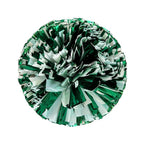 Danzcue 2PCS 6 Inch Metallic Cheerleading Pom Poms with Baton Handle - Green/White