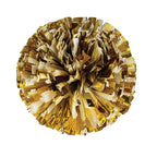 Danzcue 2PCS 6 Inch Metallic Cheerleading Pom Poms with Baton Handle
