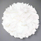 Danzcue 1 Pair 6" Dowel Handle Solid One Color Plastic Cheerleading Pom Poms - White