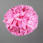 Danzcue 1 Pair 6" Dowel Handle Solid One Color Plastic Cheerleading Pom Poms - Neon Pink