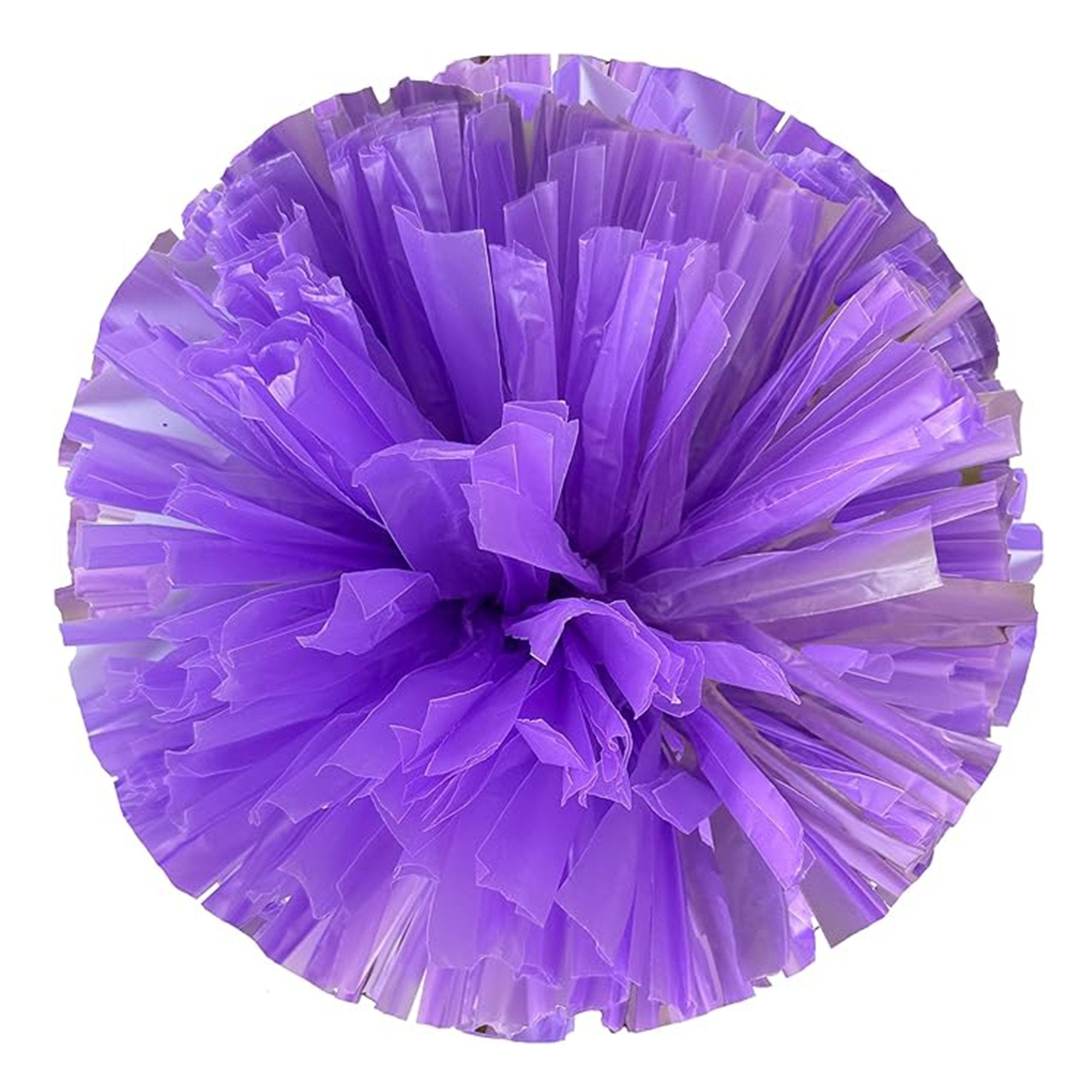 Danzcue 2PCS 6 Inch Plastic Cheerleading Pom Poms with Handle - Purple