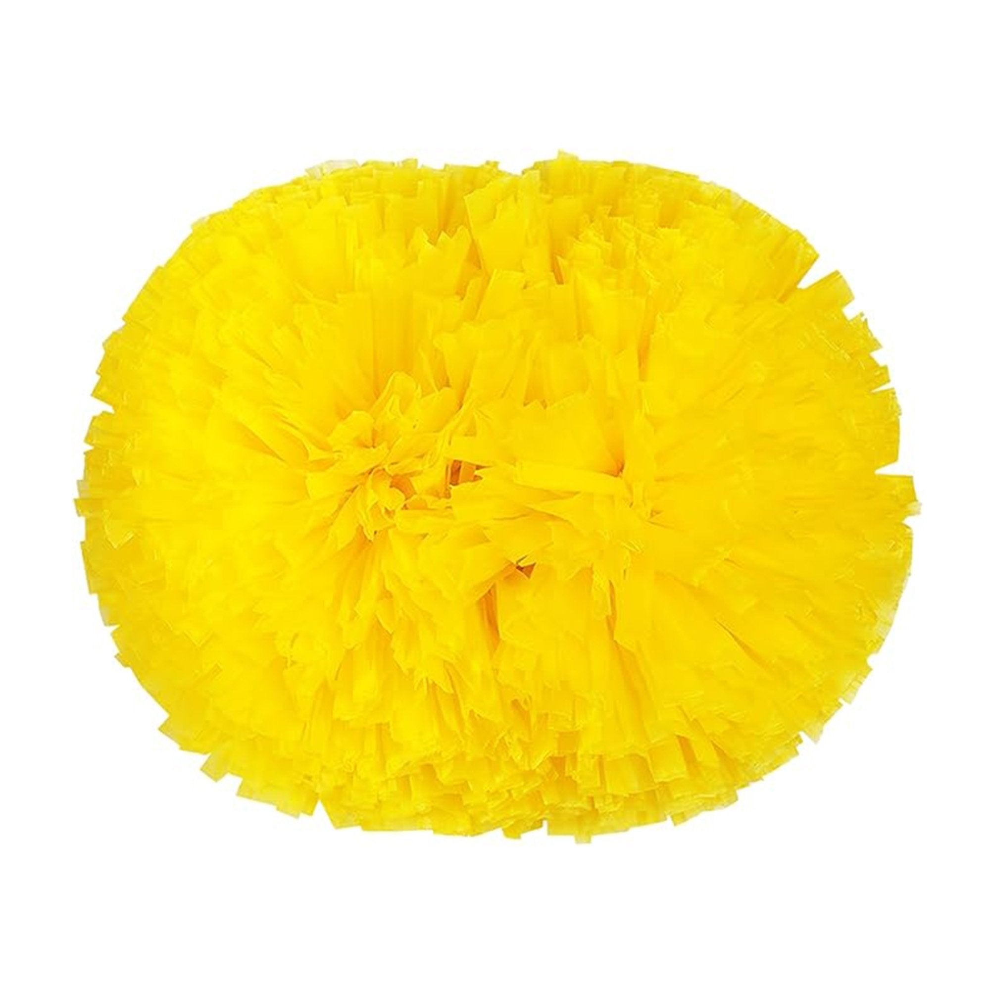 Danzcue 2PCS 6 Inch Plastic Cheerleading Pom Poms with Handle - Yellow