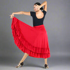 Danzcue Adult Two Ruffles Flamenco Dance Skirt