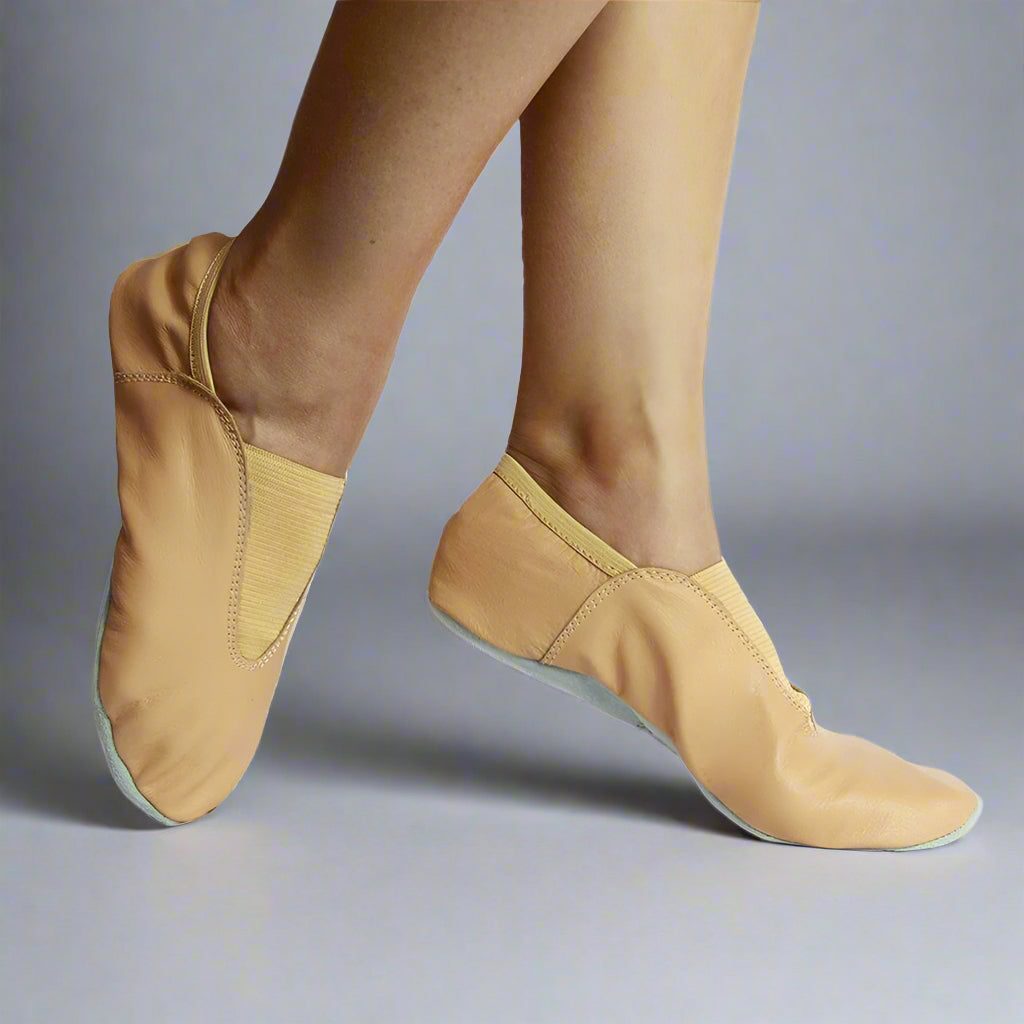 DanzCue Child Praise Dance Shoes - Peach Tan