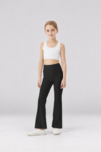 Girls' High-Waisted Flared Dance Pants