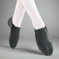 Danzcue Youth Dance Leather Jazz Bootie - Black
