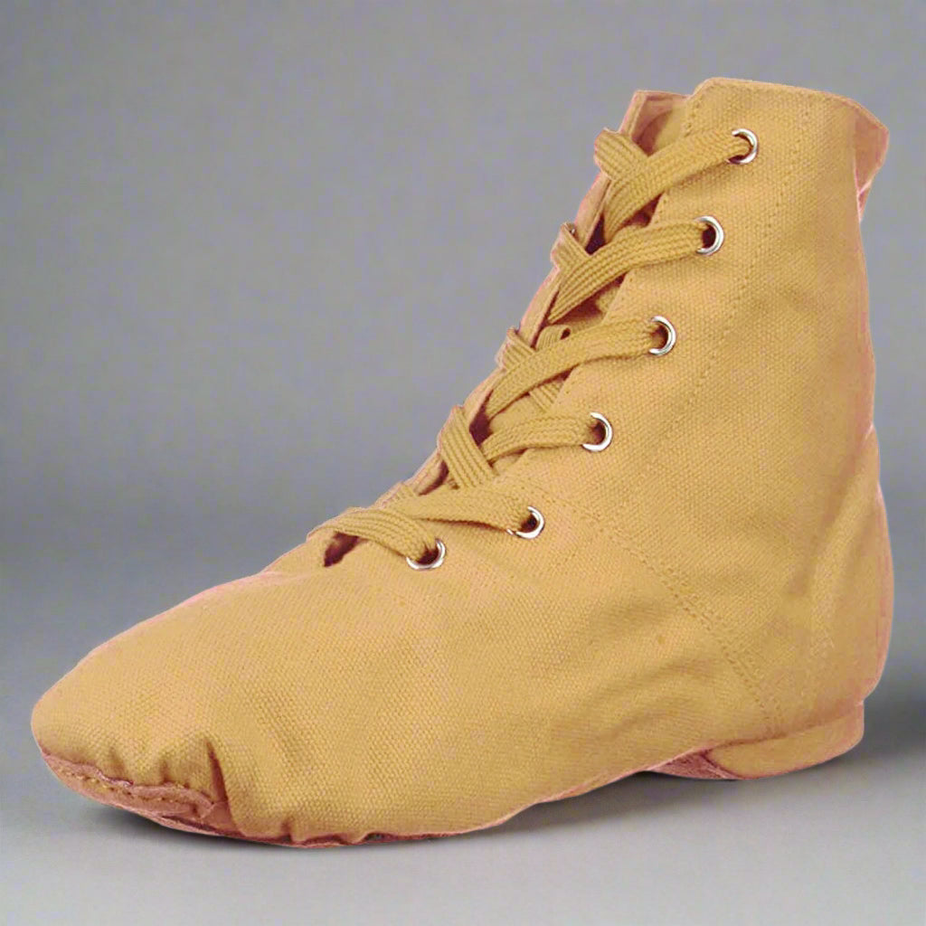 Danzcue Adult Canvas Jazz Shoes - Flesh