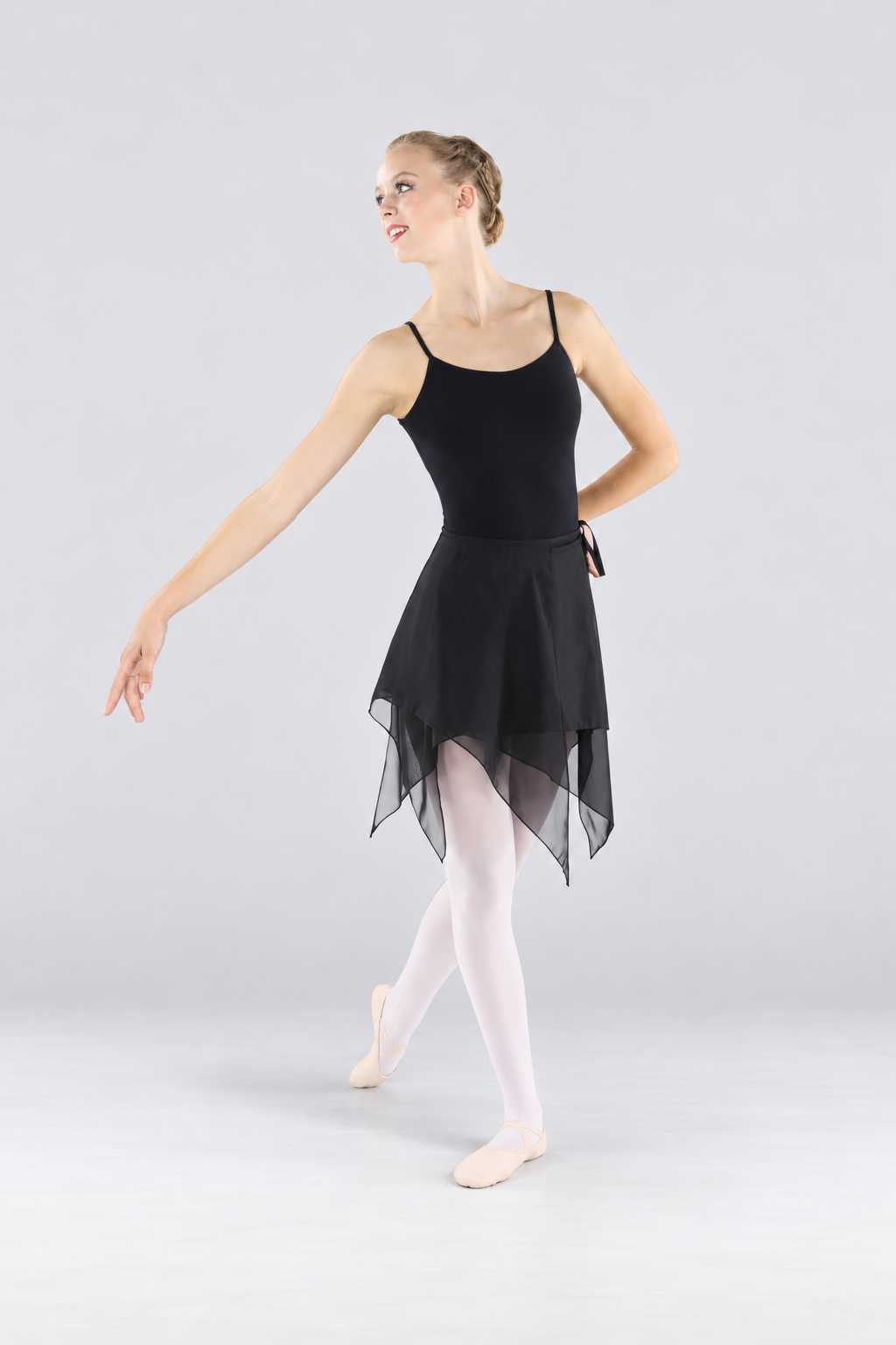 Danzcue Adult Asymmetric Ballet Dance Wrap Skirt